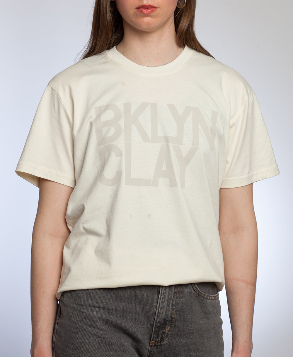 BKLYN CLAY Ecru T-Shirt